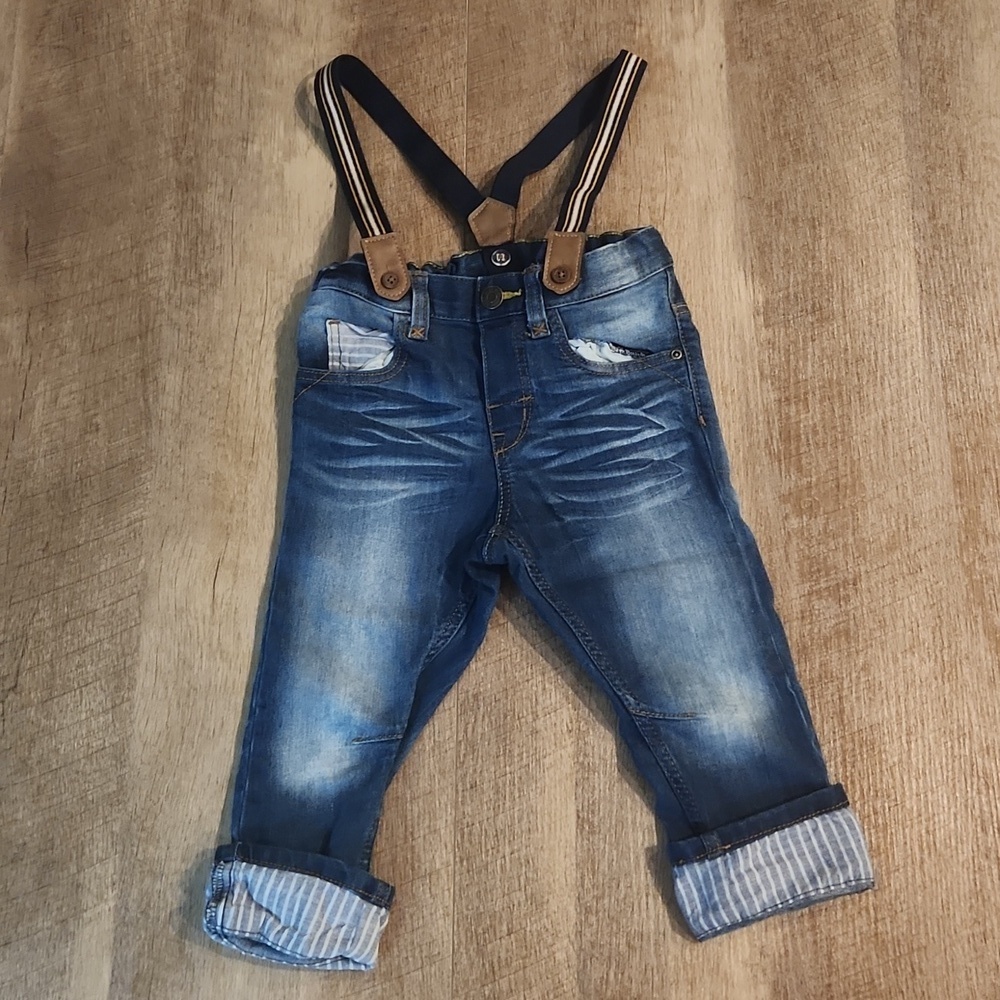 H&M Jeans With Suspenders. Size 2T